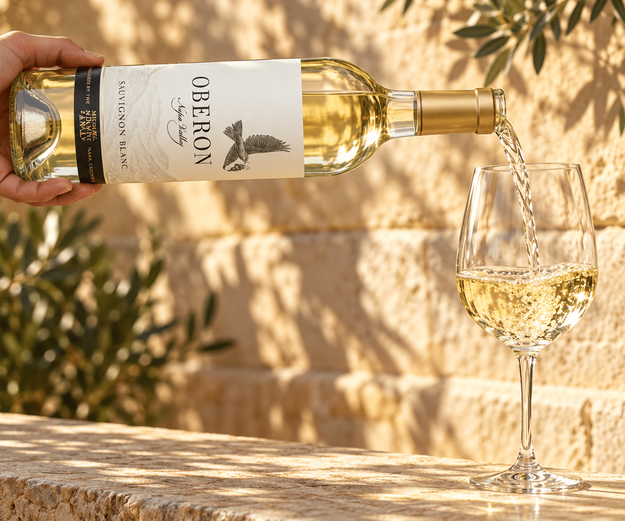 sunlit oberon sauvignon blanc pour