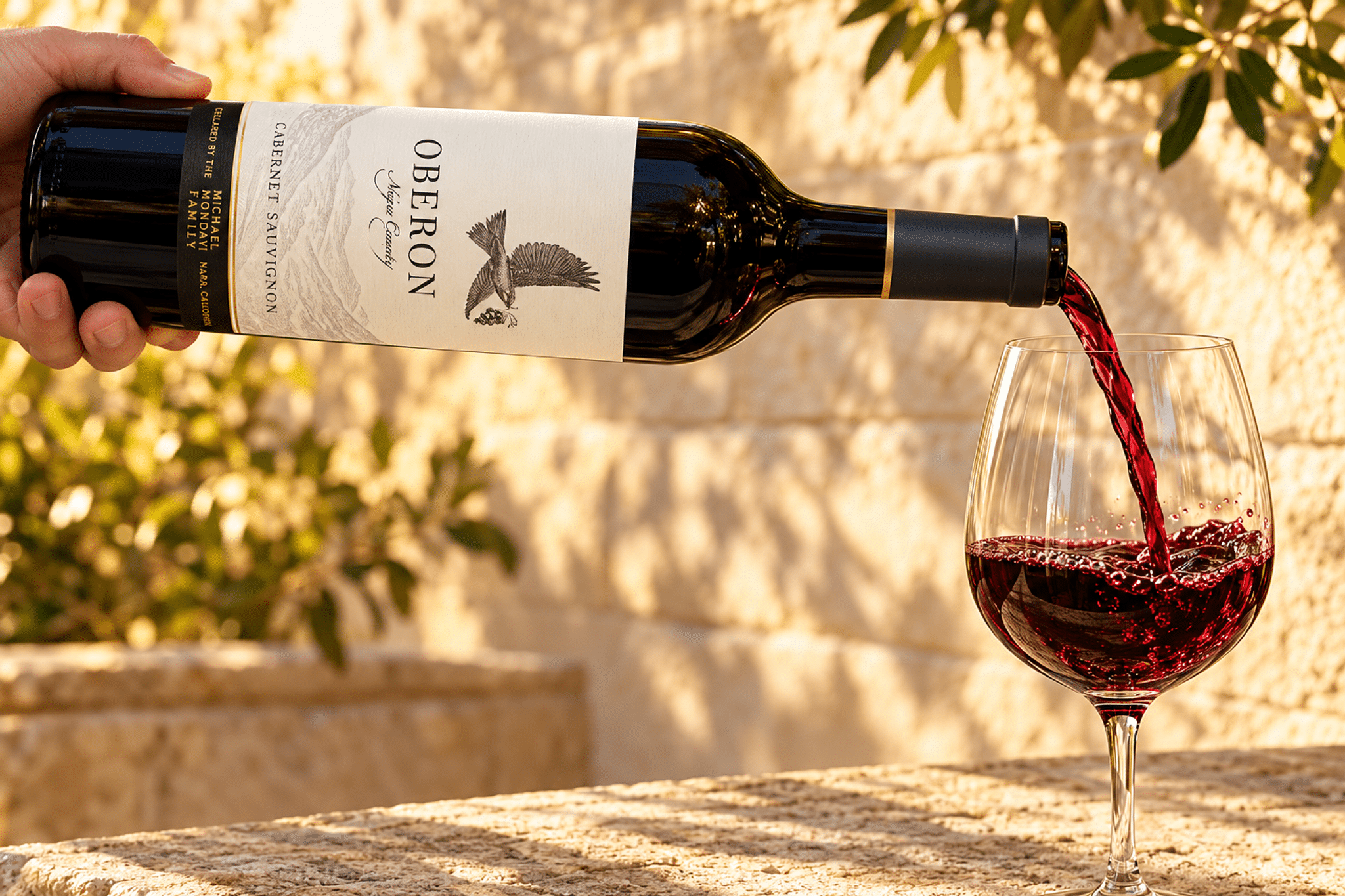 golden hour oberon cabernet pour